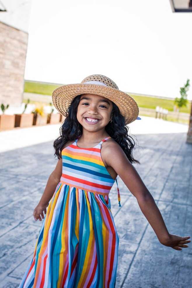 Girls Rainbow Stripe Maxi Dress Girls Maxi Dress Girls Dress ...