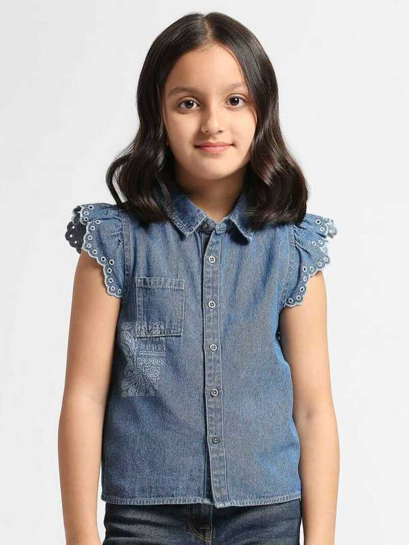 Girls Tops Denim Jeans - Buy Girls Tops Denim Jeans online in India