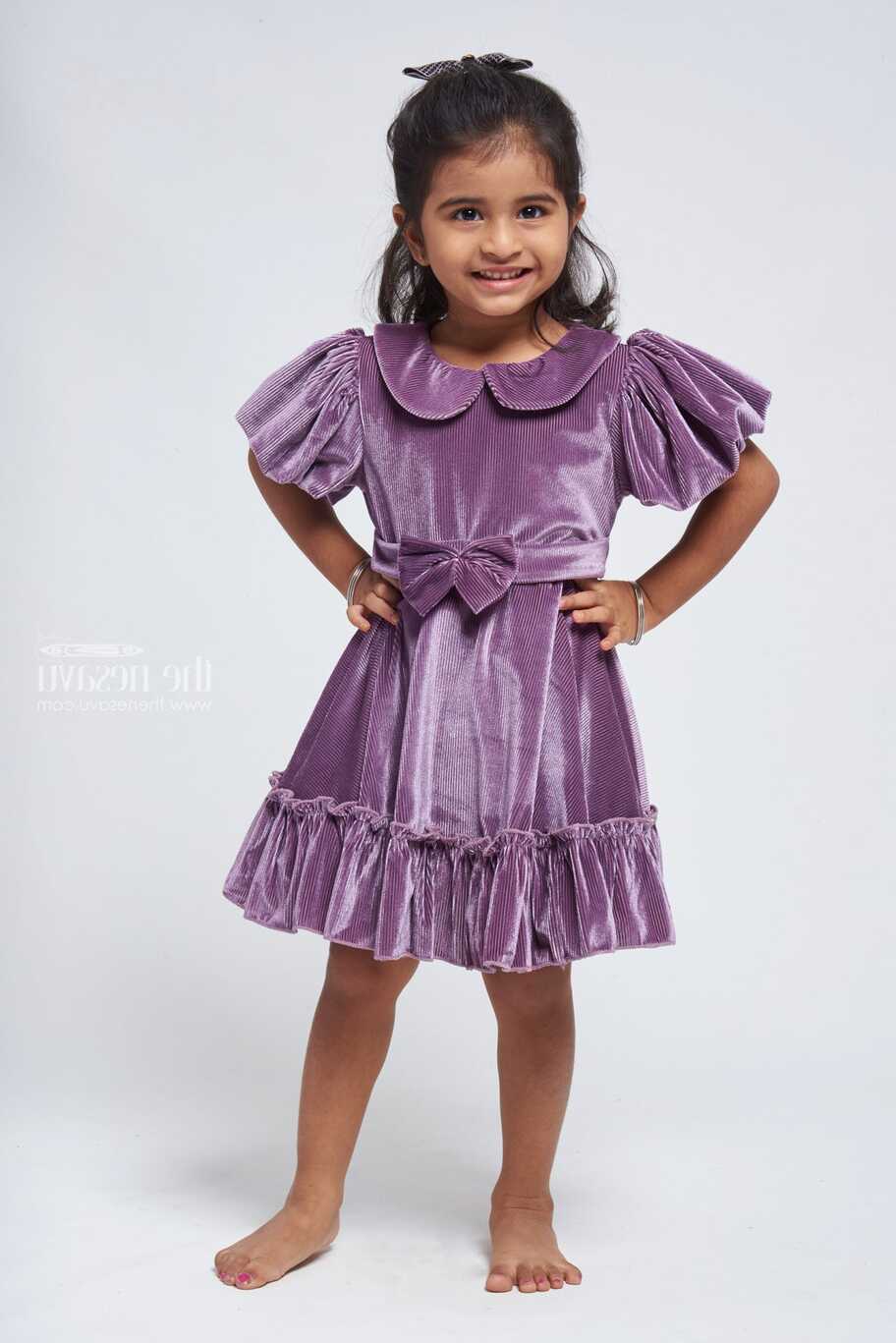 Girls Velvet Frock | Party frock for Baby Girls | The Nesavu – The ...