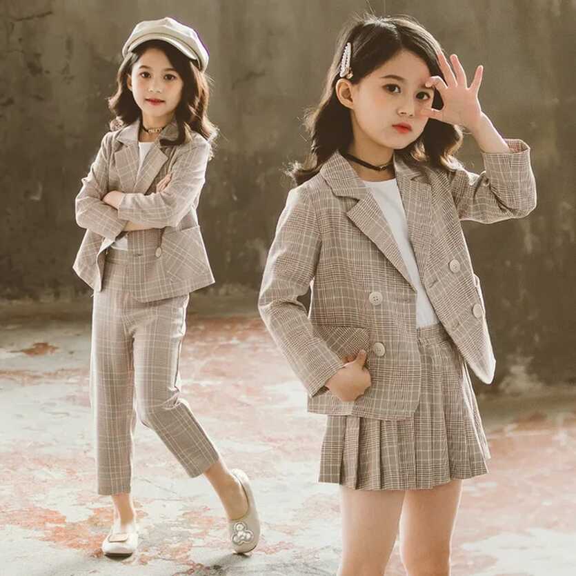 Girls Wedding Suit Baby Blazer Kids Clothing Girls Formal Pant ...