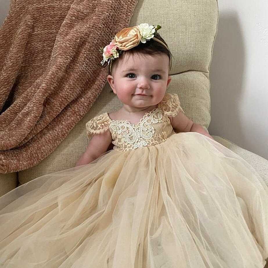 Gold Champagne Flower Girl Dress Dresses Girls 1st Birthday Outfit ...