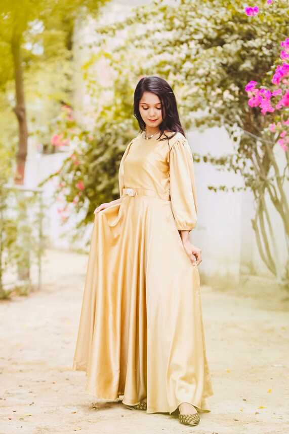 Golden Fairy Silk Maxi – Faash Wear