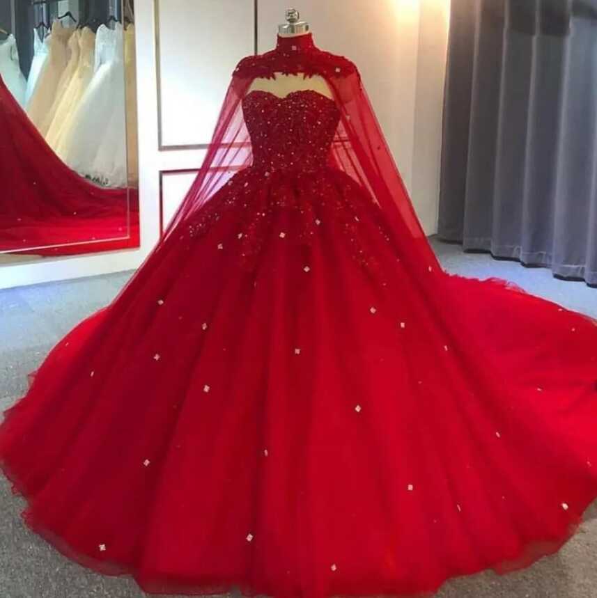 Gorgeous Red Red Gown For Wedding 2022 With Beading Crystals And ...