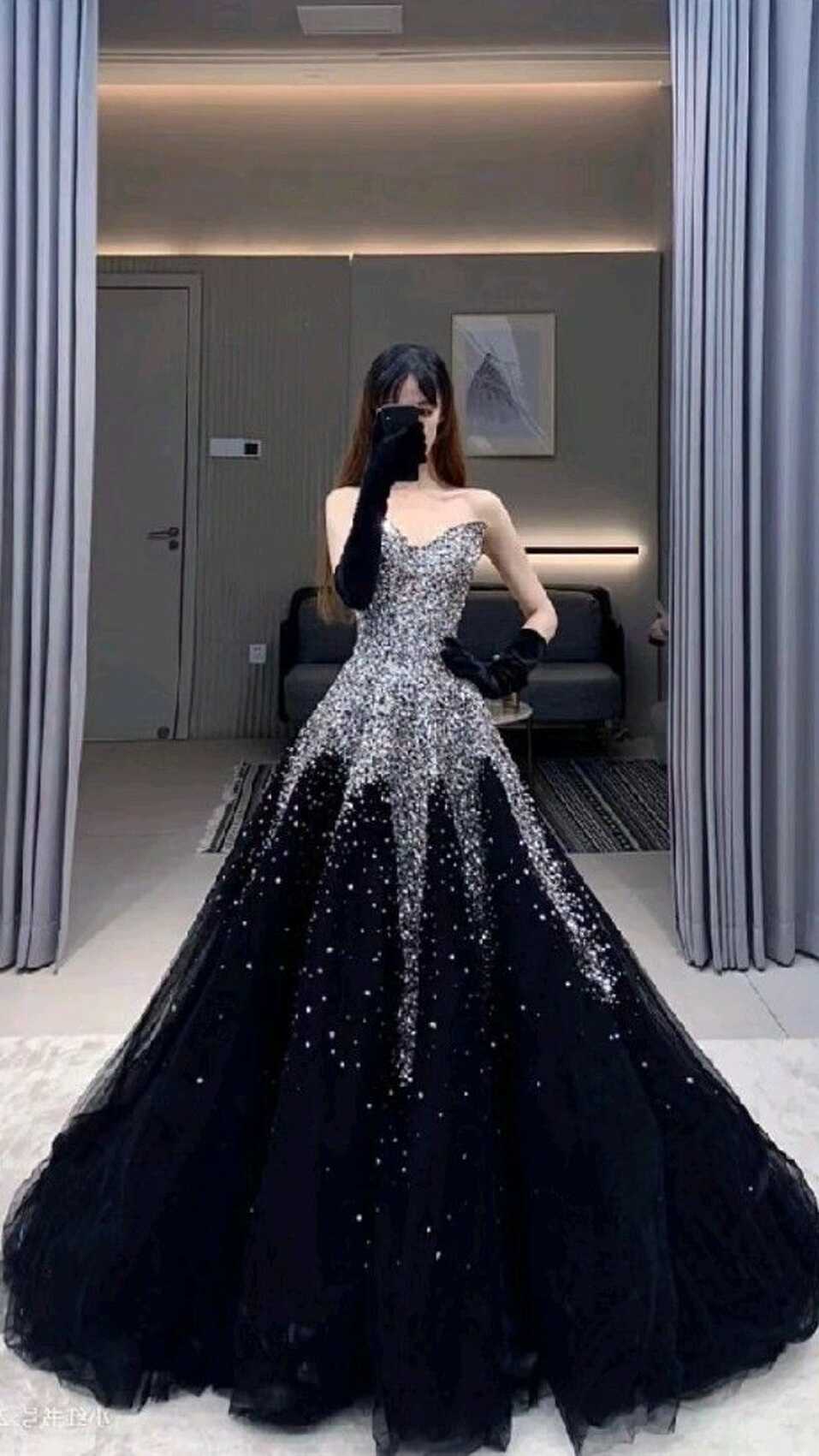 Gorgeous black gown | Princess ball gowns, Gowns, Bridal dresses