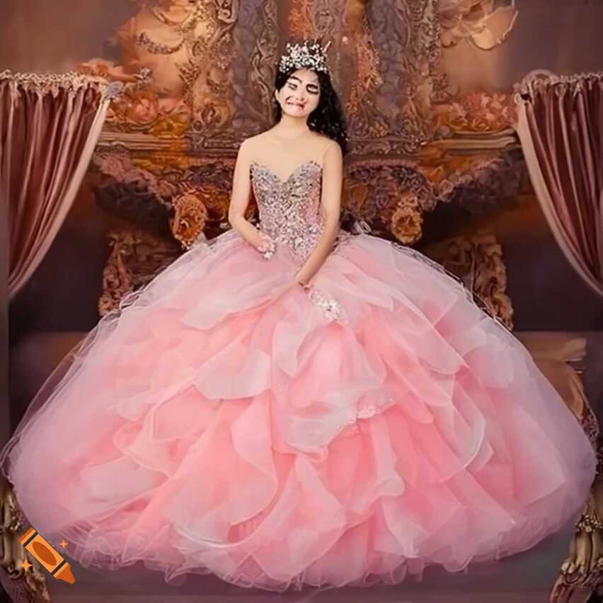 Gorgeous princess quinceanera ballgown on Craiyon