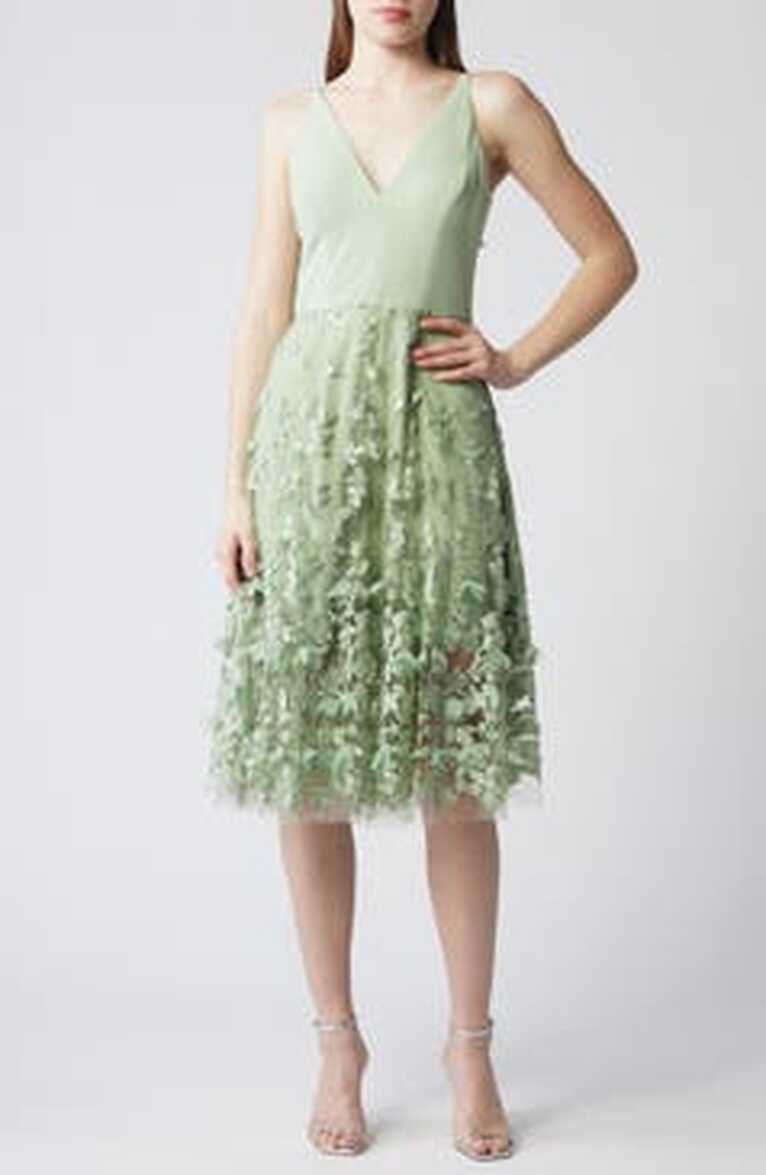 Green Floral Dresses for Women