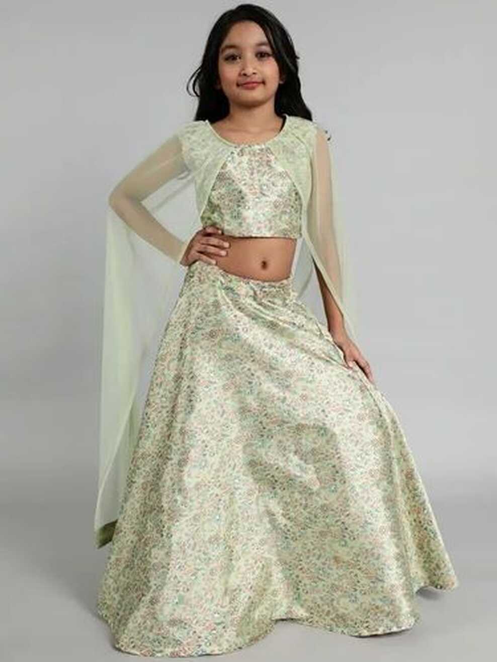 Green Girls Party Dresses (1-13year) 020 at Rs 450 in Surat | ID ...