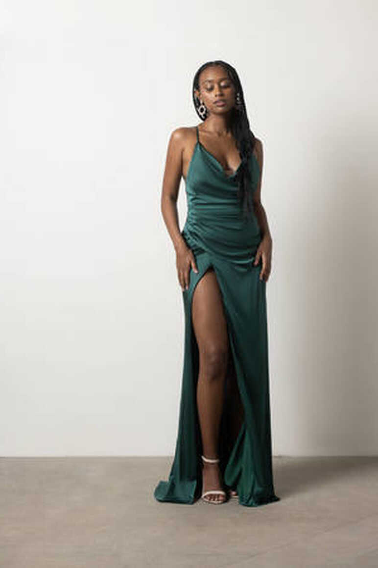 Green Satin Dresses for Women | Tobi CA