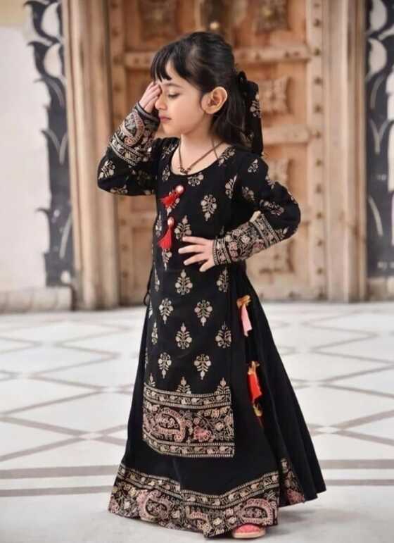 HARASHA FASHION Girls Printed Anarkali Kurta - Buy HARASHA FASHION ...