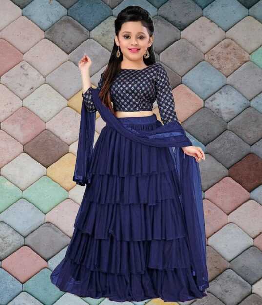 HEPRI Girls Lehenga Choli Ethnic Wear Embroidered Lehenga, Choli ...