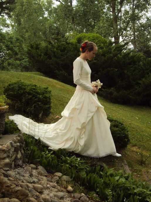 Handmade Ivory Long-sleeved Wedding Dress - Etsy