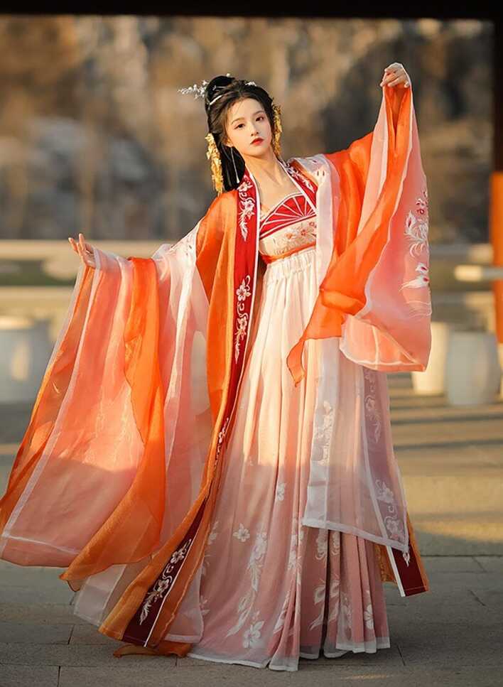 Hanfu Dress Women Chinese Tang Dynasty Traditional Embroidery ...