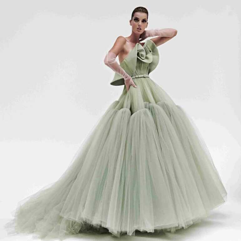 Haute Couture 2023 Chic Prom Gowns Formal Dresses Ruffles Pleated ...