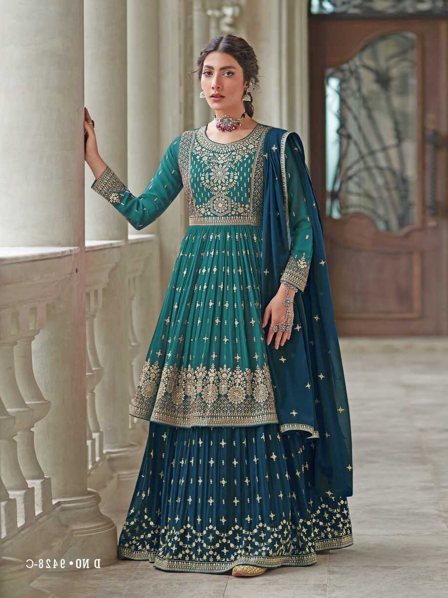 Heavy Lehenga Style Party Wear Pakistani Suit – krazy kolours