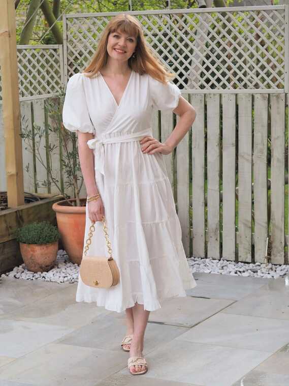 Hen Party Outfit Ideas: White Tiered Cotton Poplin Maxi - What ...