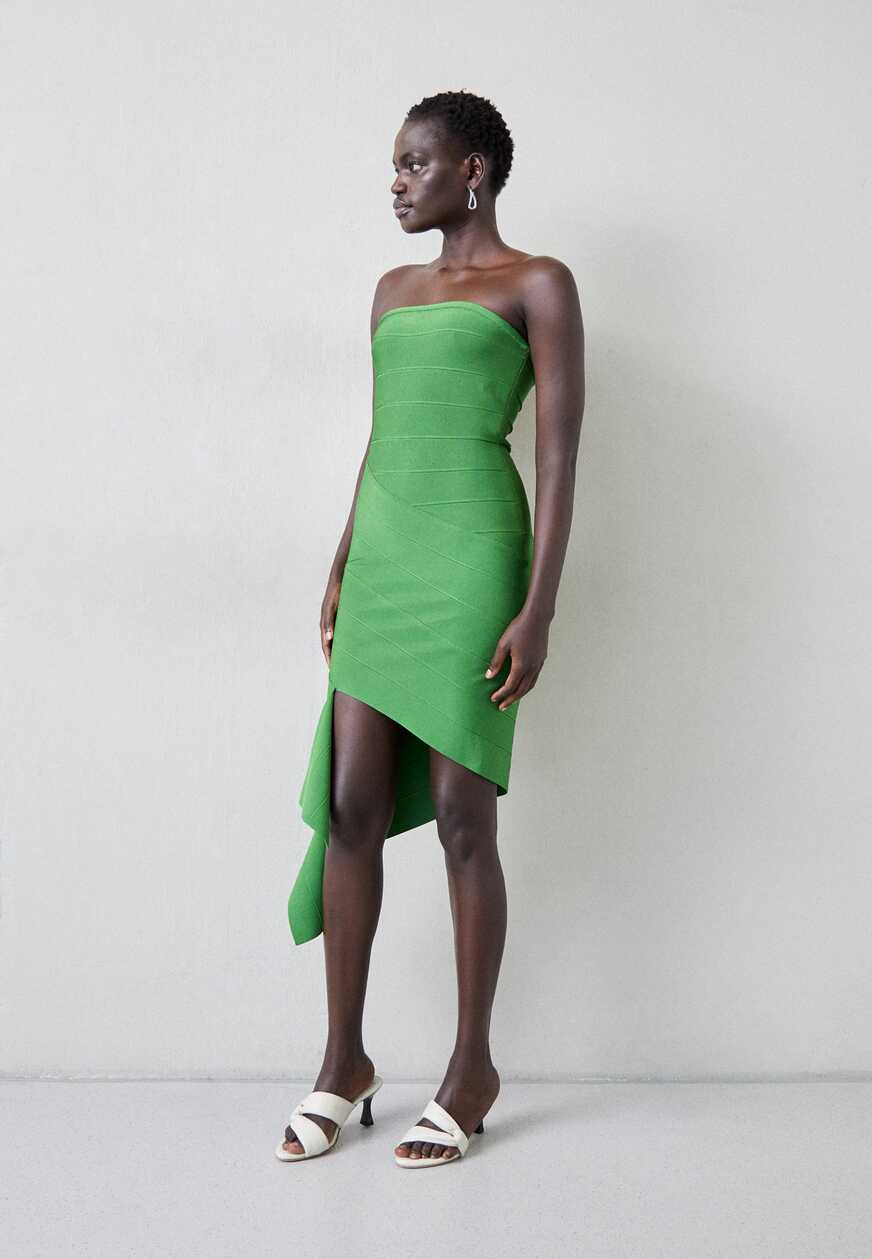 Hervé Léger SLASHED STRAPLESS MINI DRESS - Cocktail dress / Party ...