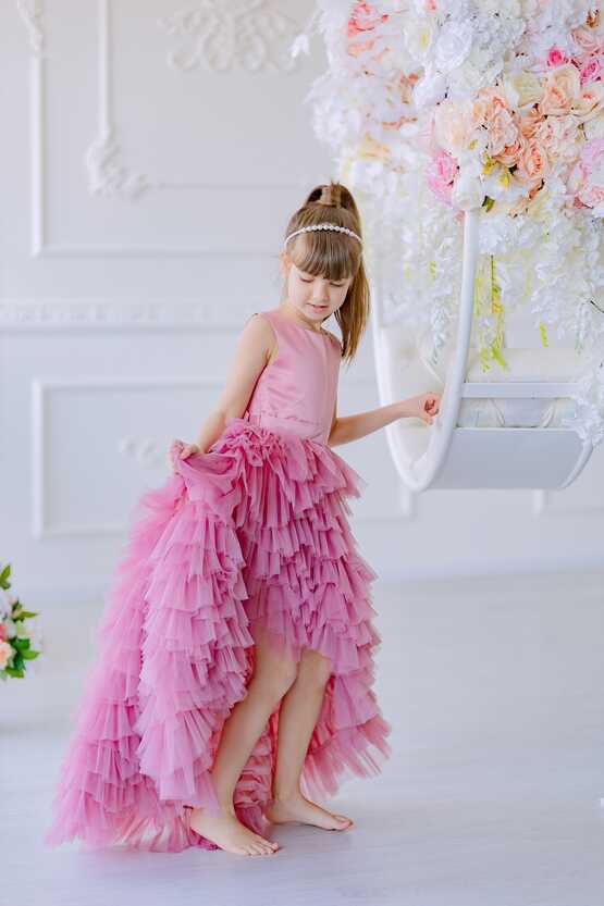 High Low Dress, Princess Dress, Girl Pageant Dress, Photoshoot Dress,