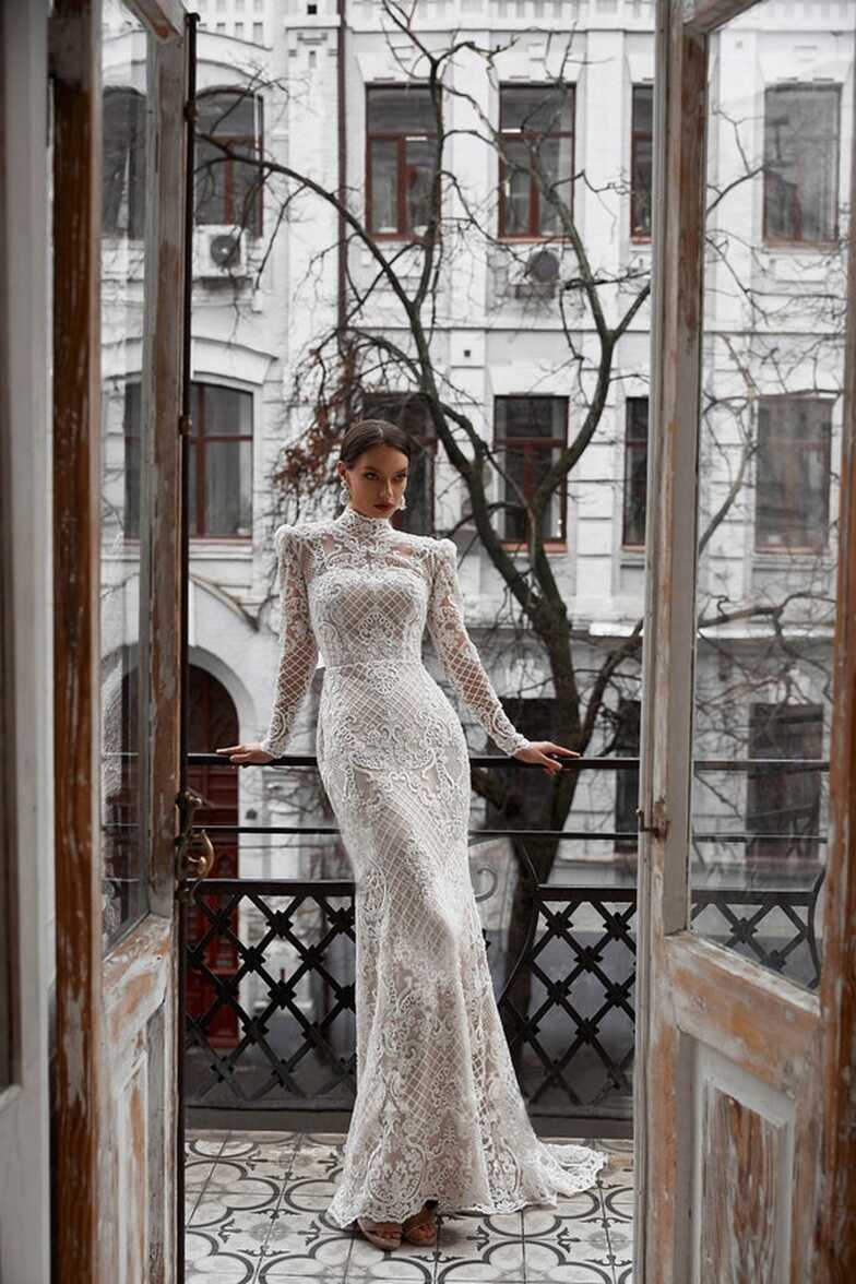 High Neck Wedding Dress Wedding Dress, Lace Classic Wedding Dress ...