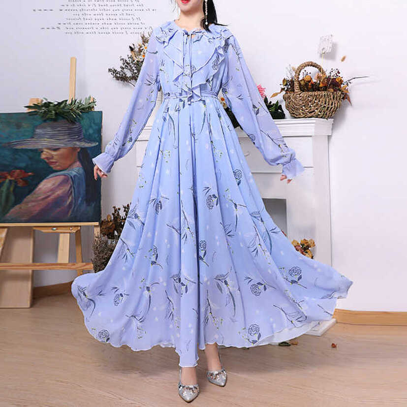 High Quality Floral Print Lady Maxi Long Summer Beach Dress Boho ...