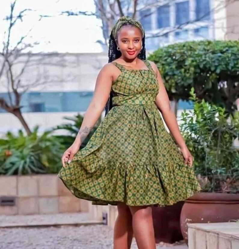 High Waisted Sleeveless Ankara Traditional Dress – Midrand Marabastad