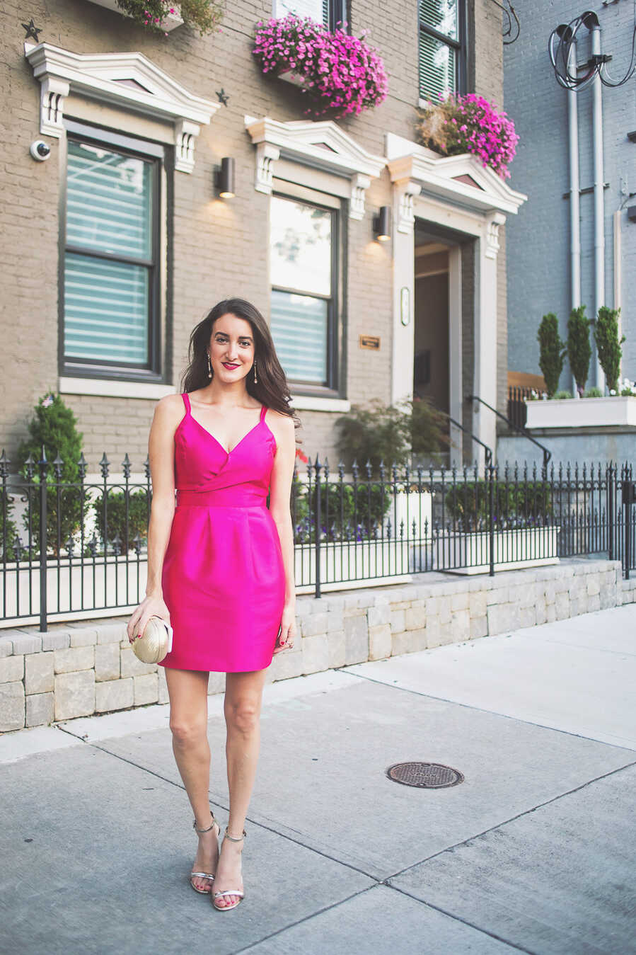 Hot Pink Cocktail Dress Miss Selfridge ASOS | Baubles to Bubbles