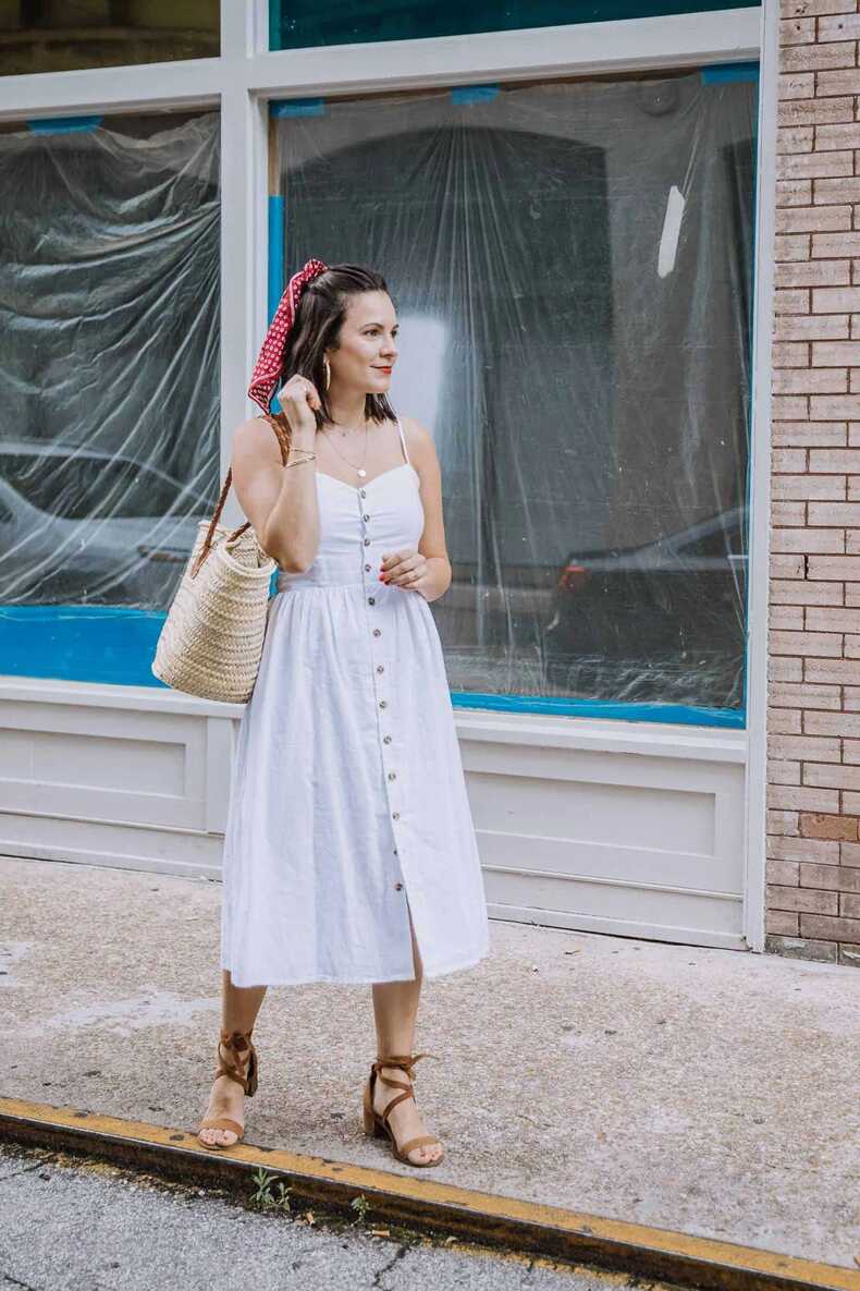 How I Accessorize A White Summer Dress - an indigo day