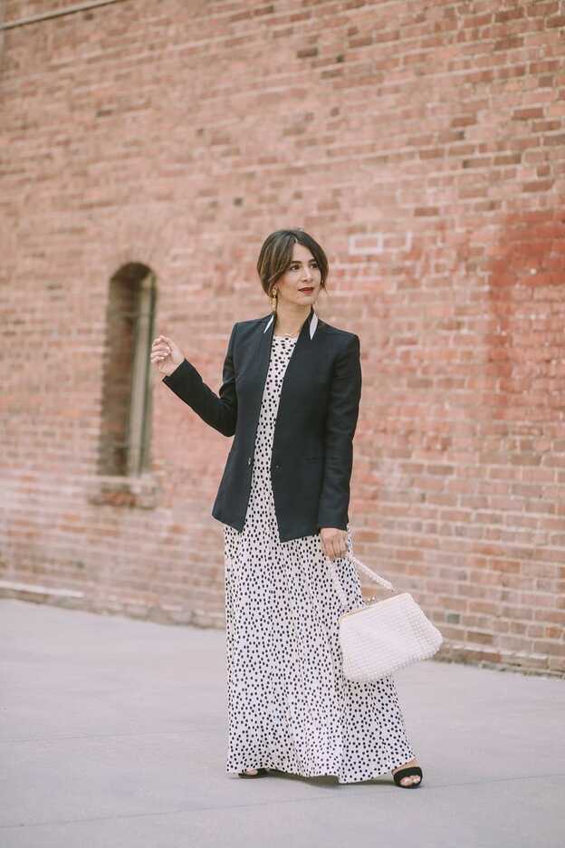 How to Style a Blazer and Maxi Dress