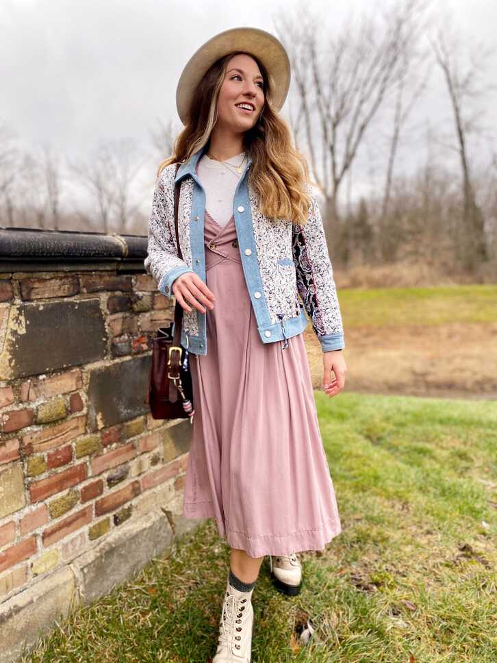 How to Style a Midi Dress in Winter - stylishly good vibes