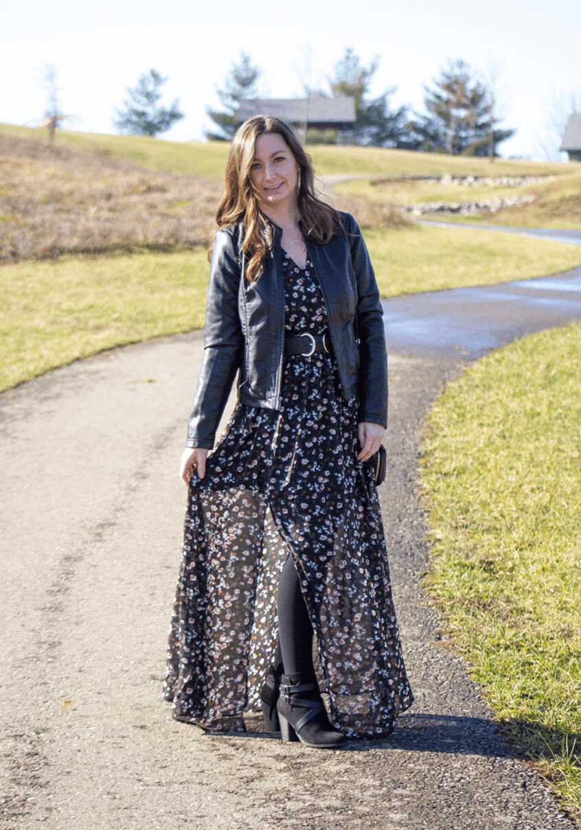 How to Wear a Maxi Dress in Winter - Leggings &#39;N&#39; Lattes