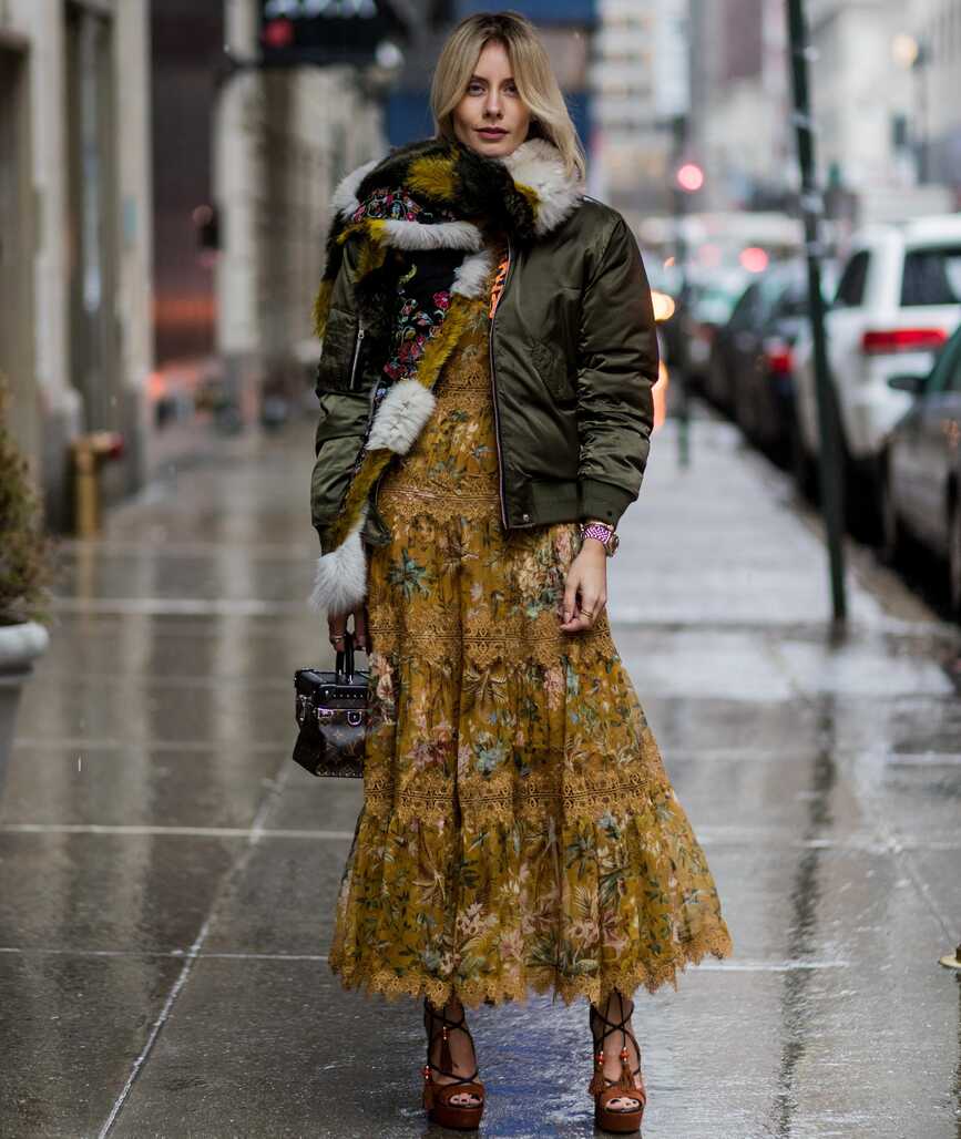 How to Wear a Maxi Dress in Winter | POPSUGAR Fashion