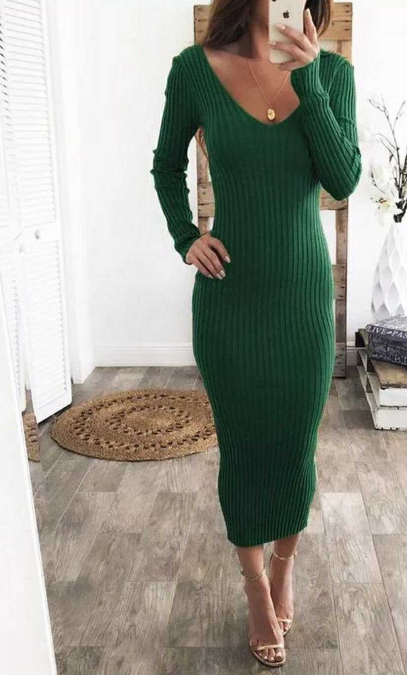 How to Wear a Ribbed Dress ? 20 Outfit Ideas