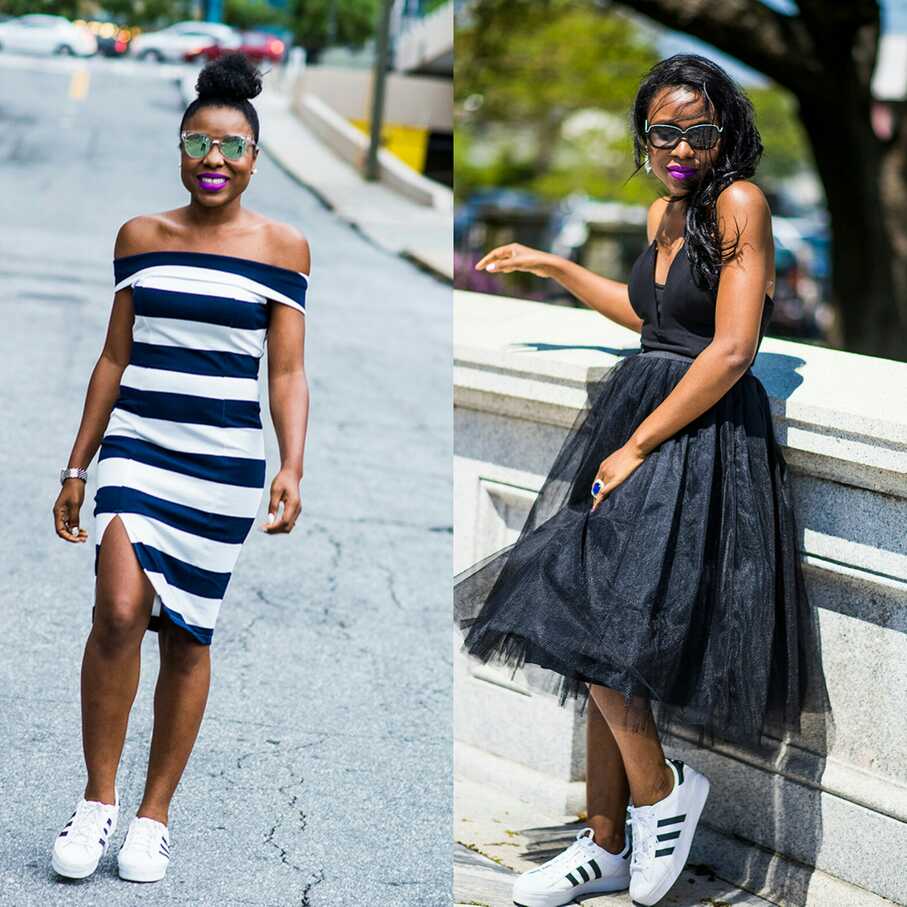 How to style your sneakers: Shirt Dress Edition - Titi&#39;s Passion