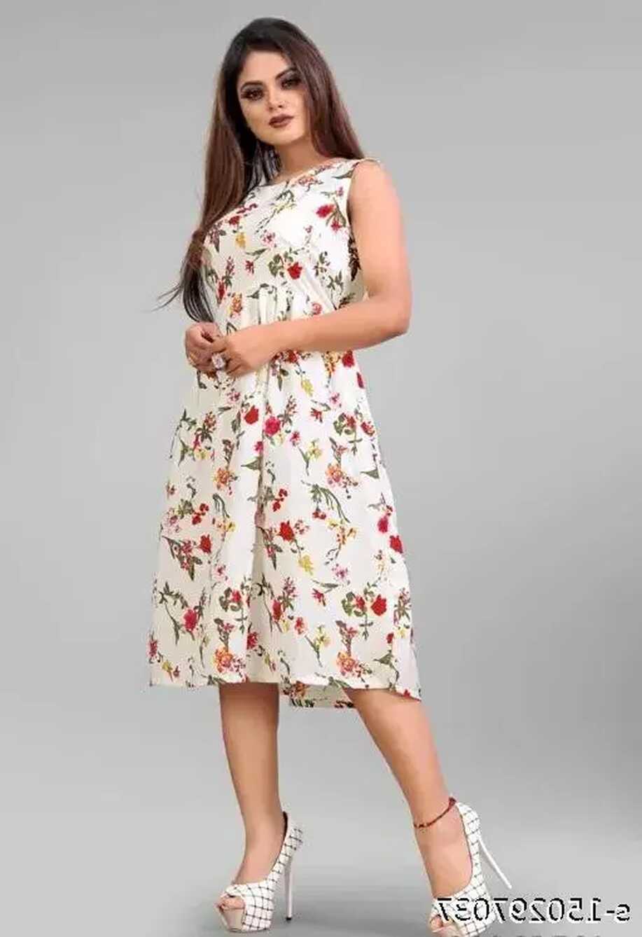 I Umiya Western Sleeveless Dress For Girls Stylish Knee Length ...