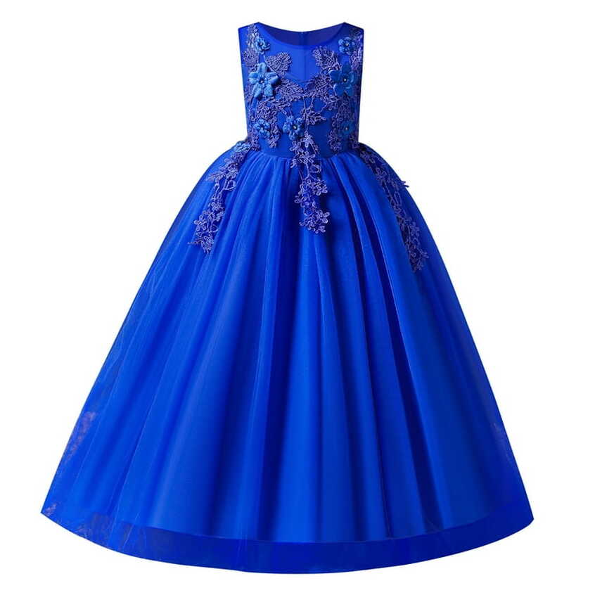 IBTOM CASTLE Little Big Girls Flower Tulle Dress Princess Pageant ...