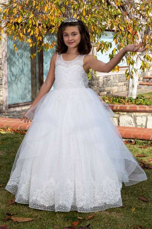 India 2-6 Years Old Girl Dress 20071 Off White | Wholesale and ...