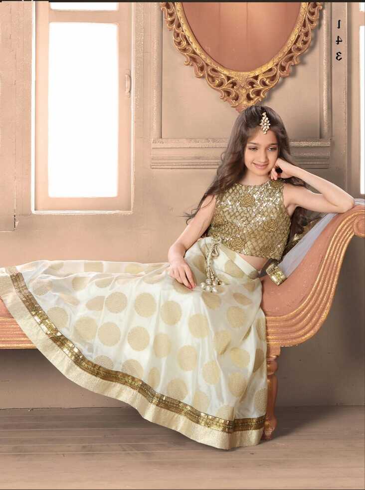 Indian Wear Girls Kids Lengha Choli Designer fancy Bollywood ...