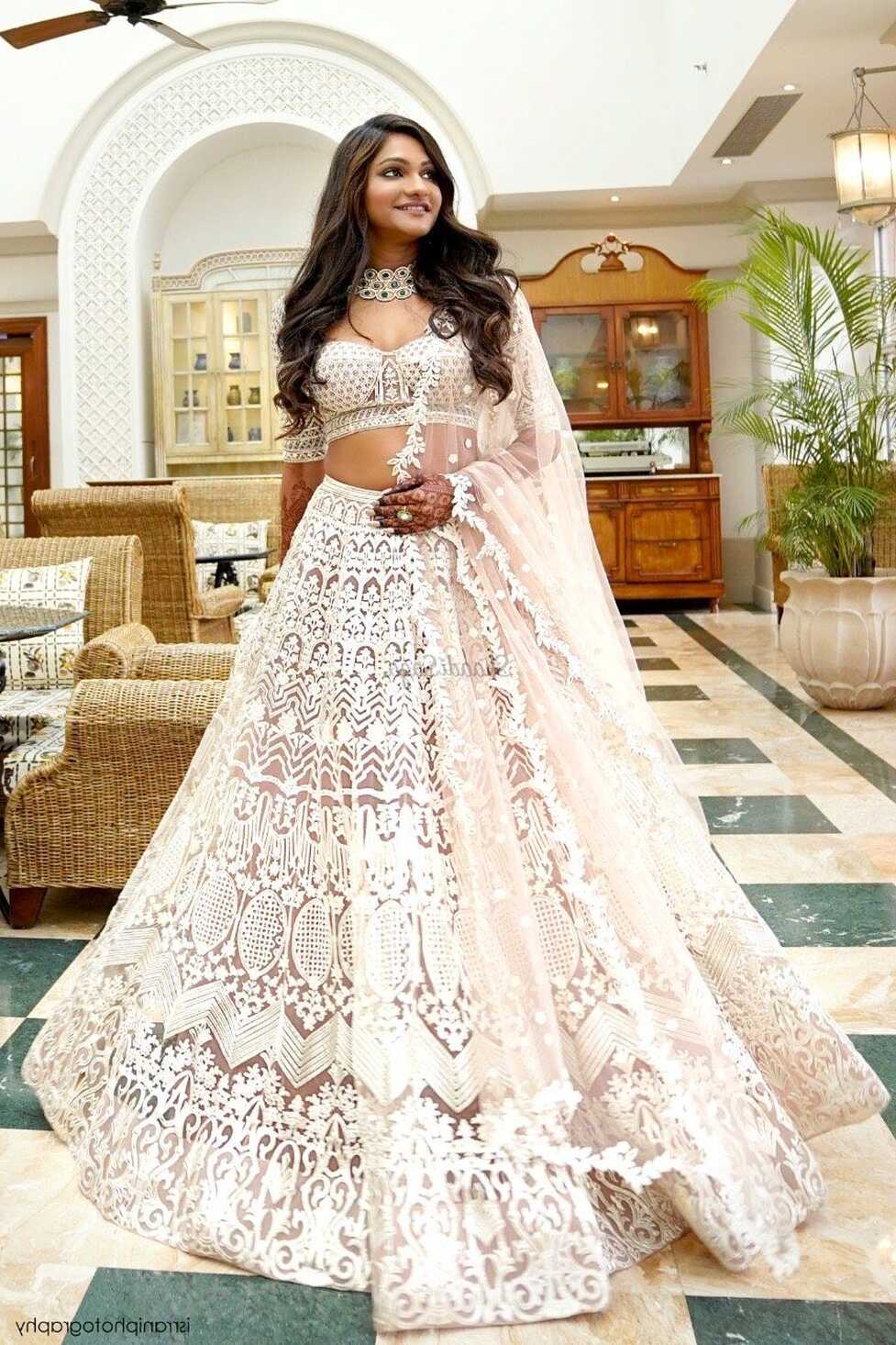 Indian Weddings | White Bridal Lehenga