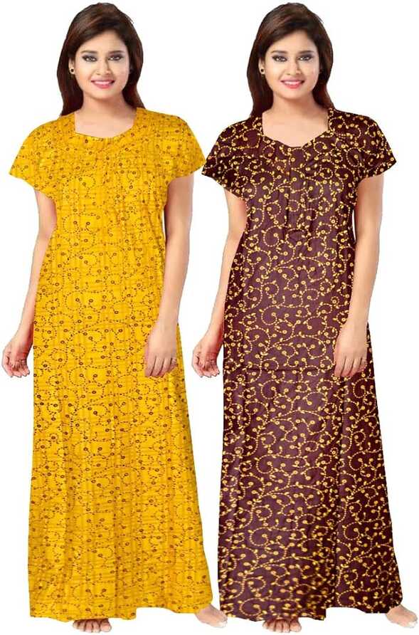 Indian Women s Cotton Maxi Nighty Full Length 55 inch Maxi Dress ...