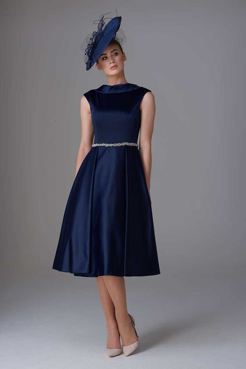 Irresistible IR8111 Navy Full Skirt Duchess Satin Dress - Blush ...