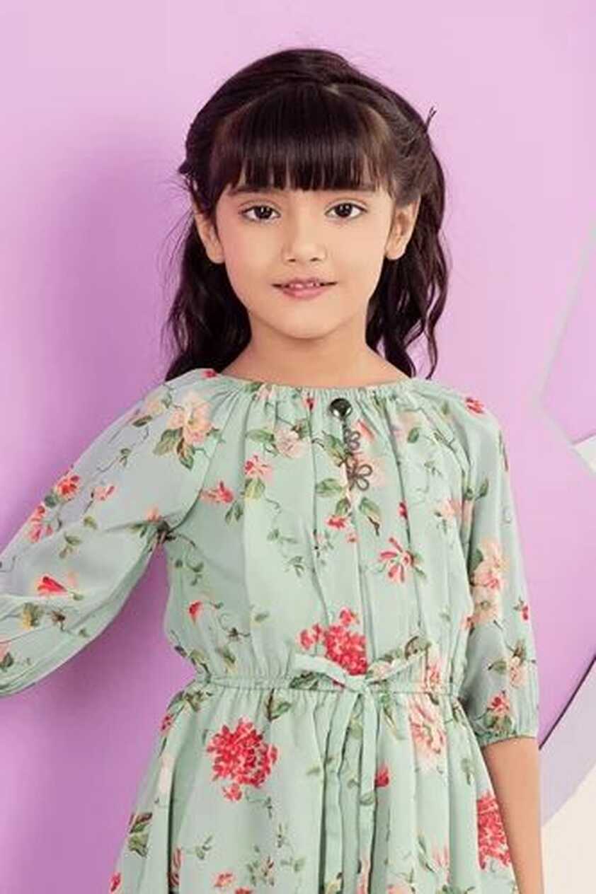 JJ-40 Printed Georgette Girl Kids Frock, Age Group: 7 Years at Rs ...