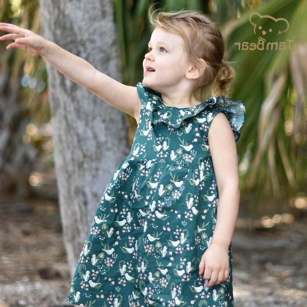 Jambear Organic Baby Girl Dresses Print Organic Cotton Girls ...