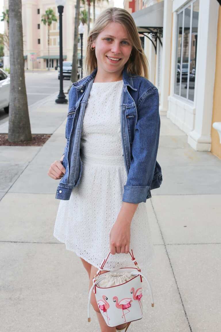 Jean Jacket and a White Dress in Summer - Central Florida Chic