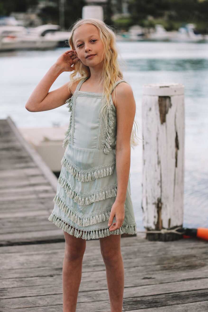 Juno - Tween Mini Dress - Tea Princess