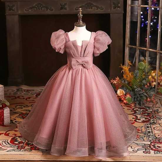 KXDFDC Children Dresses Girl Ball Gown Kids Birthday Wedding Party ...