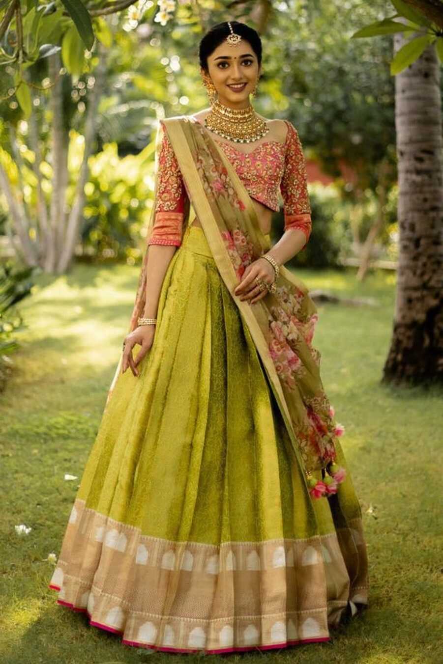 Kanchipuram Art Silk Lehenga Choli With Dupatta, Latest Arrival ...