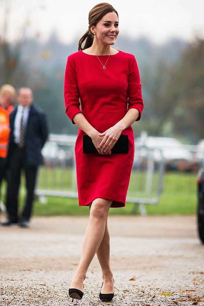 Kate Middleton&#39;s Elegant Red Short Party Cocktail Dresses ...