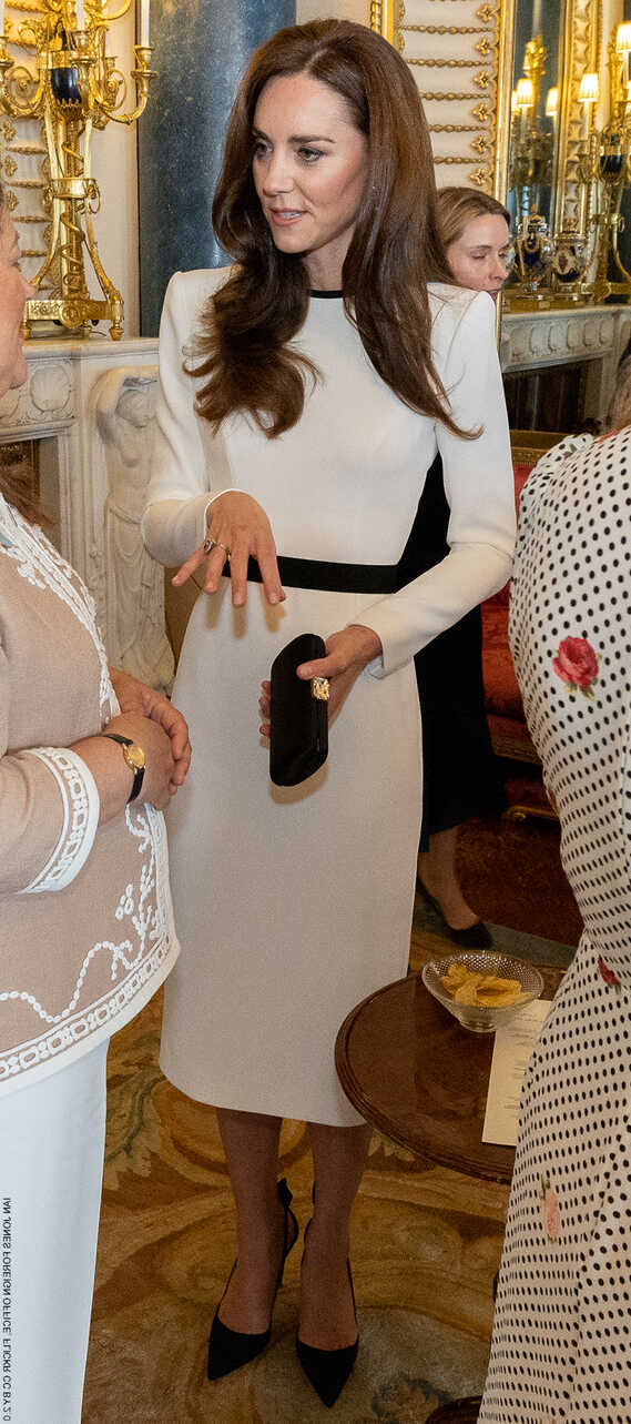 Kate Middleton looks elegant in white dress at pre-coronation lunch