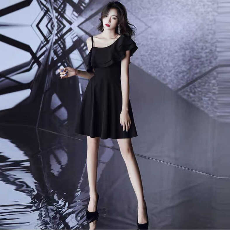 Kayleigh French Short Evening Dress Women&#39;s New Black Elegant ...