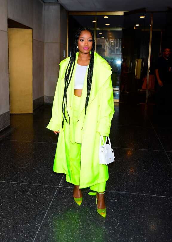 Keke Palmer Was Absolutely Glowing in This Neon Green Outfit ...