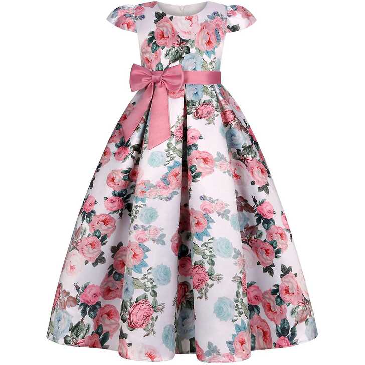 Keluosi Girls&#39; Dress Long Evening Dress Vintage Flower Princess ...